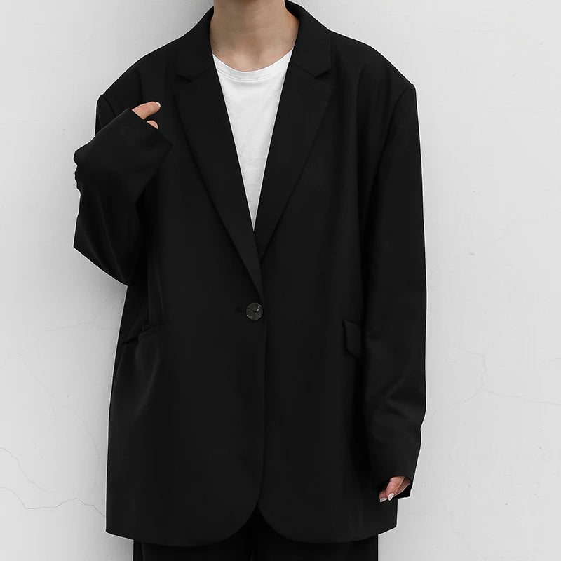 Oversized Wool-Blend Blazer Coat