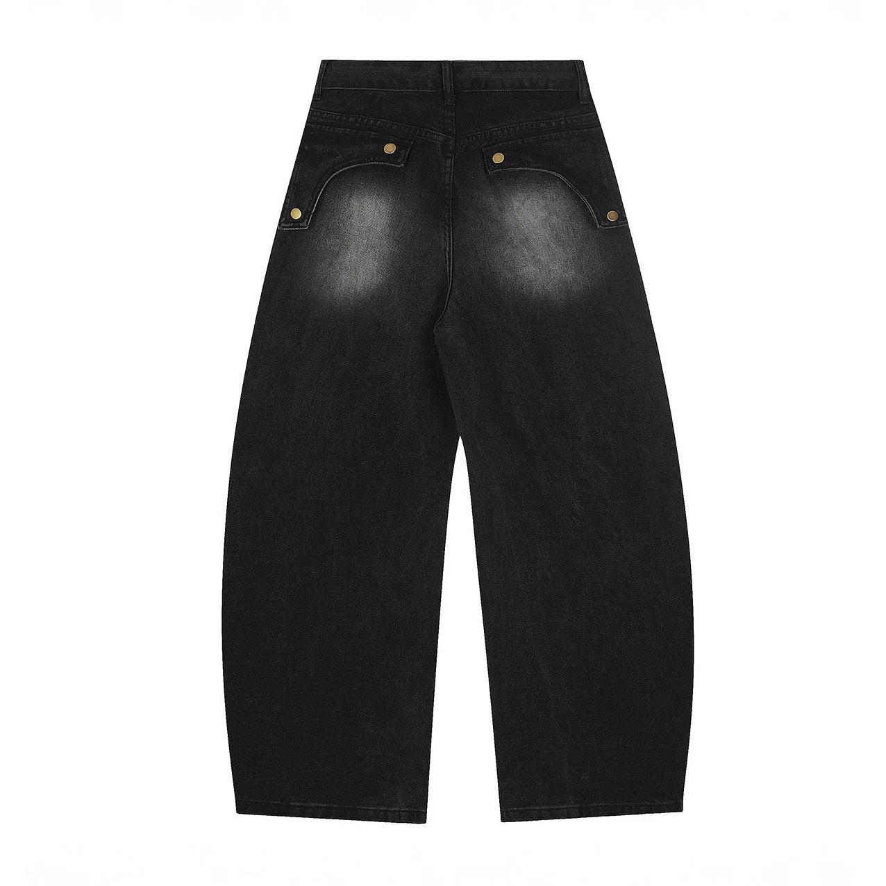 Washed Raw Hem Embroidered Jeans