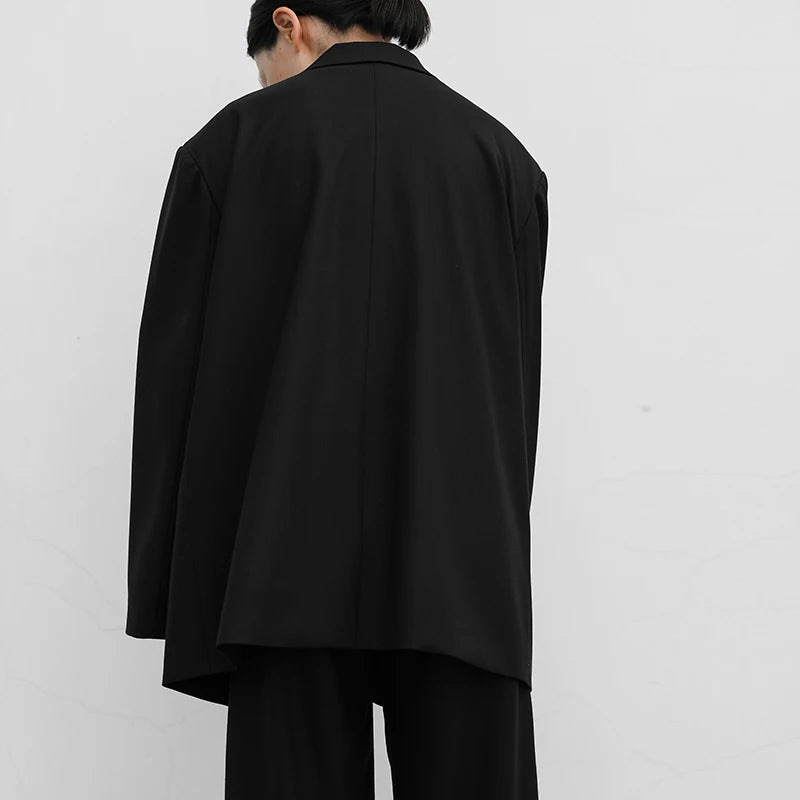 Oversized Wool-Blend Blazer Coat