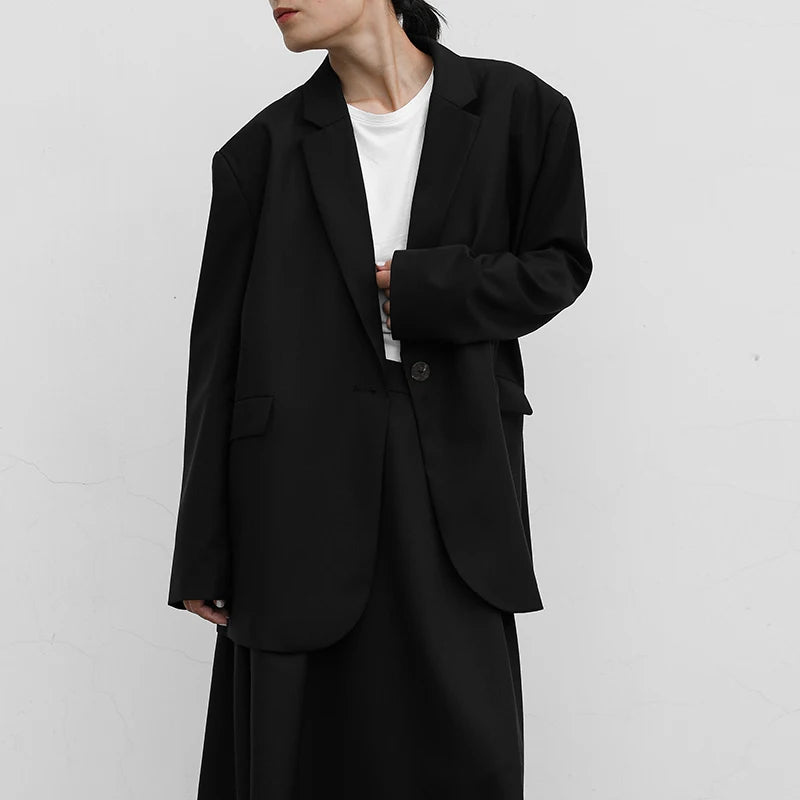 Oversized Wool-Blend Blazer Coat