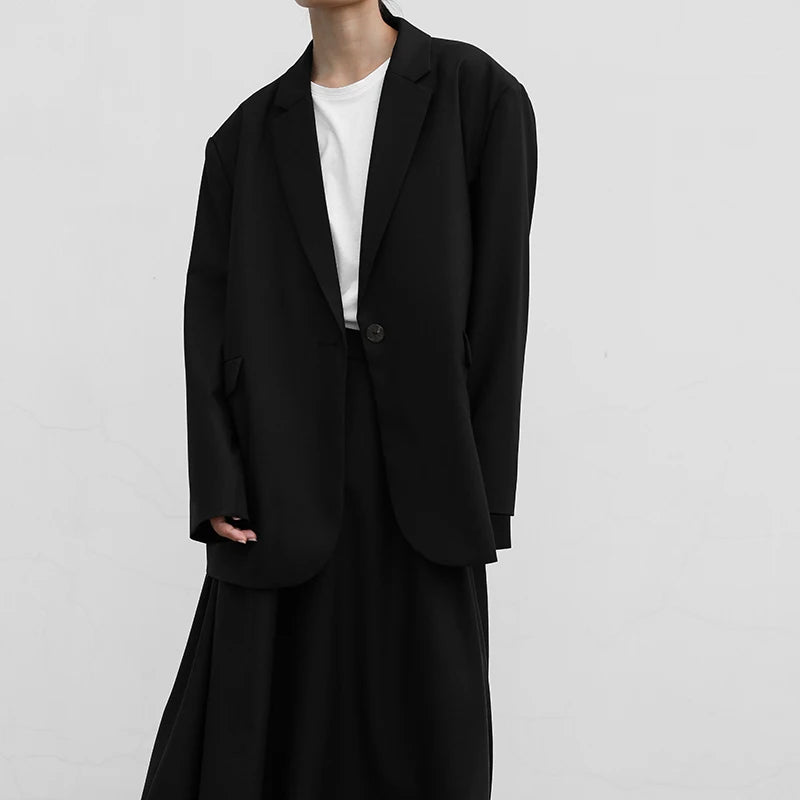Oversized Wool-Blend Blazer Coat