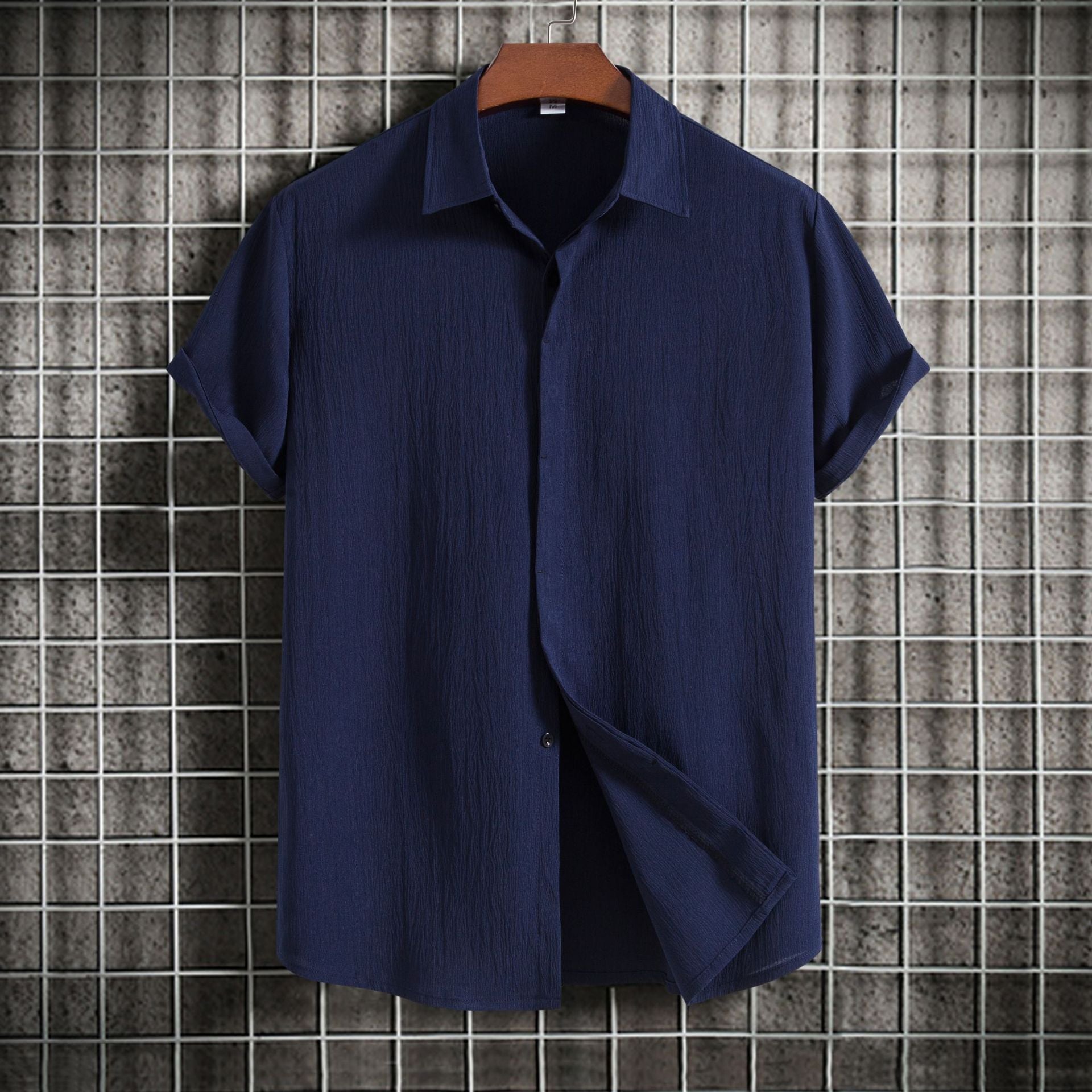 Short Sleeve Linen-Blend Shirt