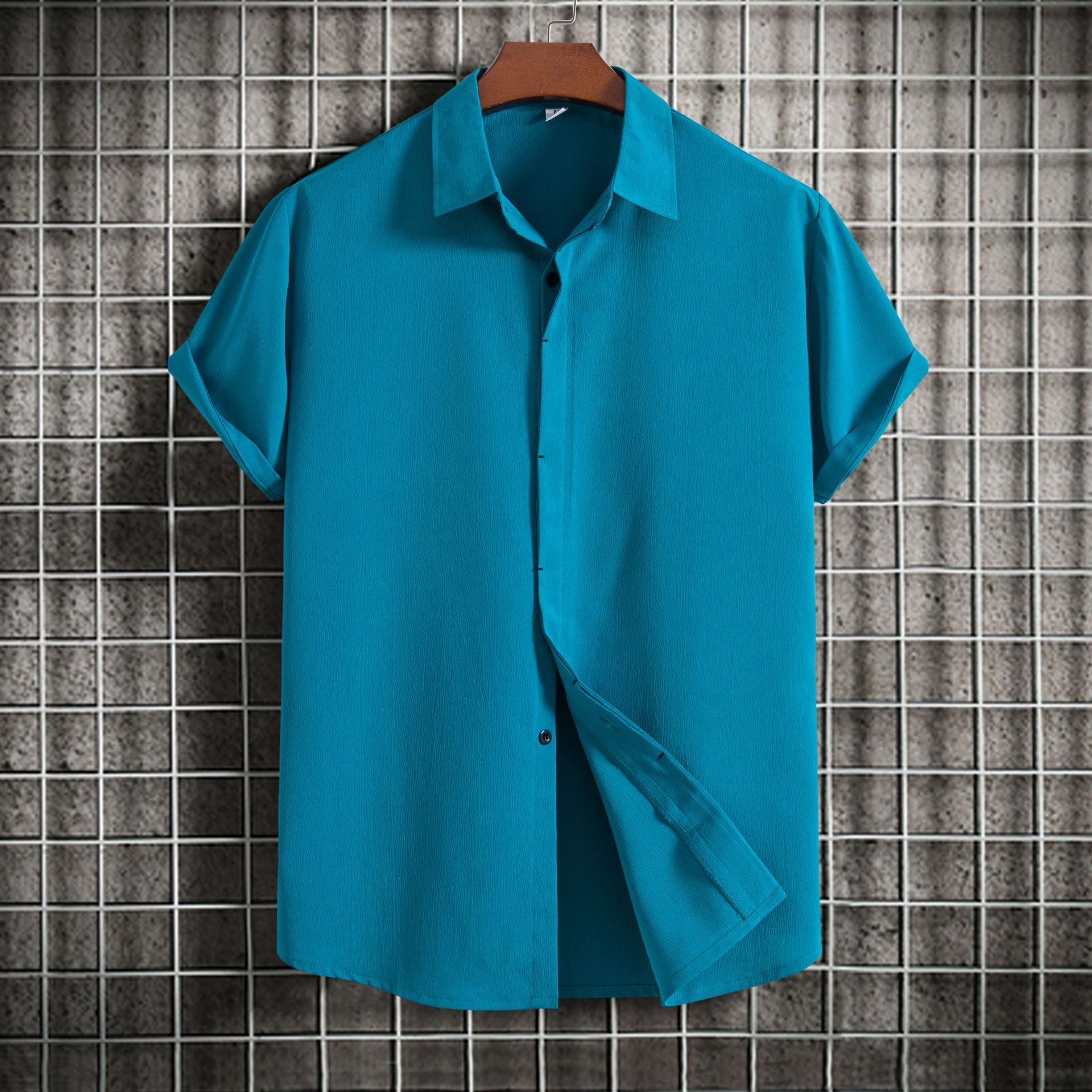 Short Sleeve Linen-Blend Shirt