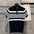 Striped Knit Polo shirt