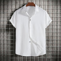 Short Sleeve Linen-Blend Shirt