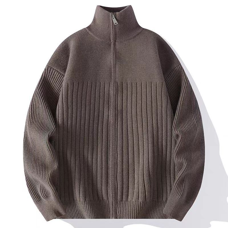 Half-Zip Textured Cardigan