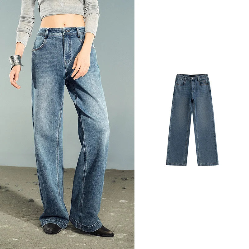 Stretch Washed Denim Jeans