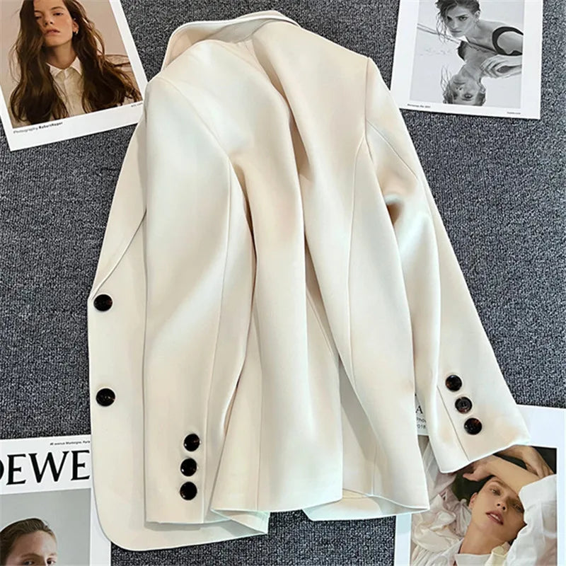 Long Sleeve Single Button Blazer