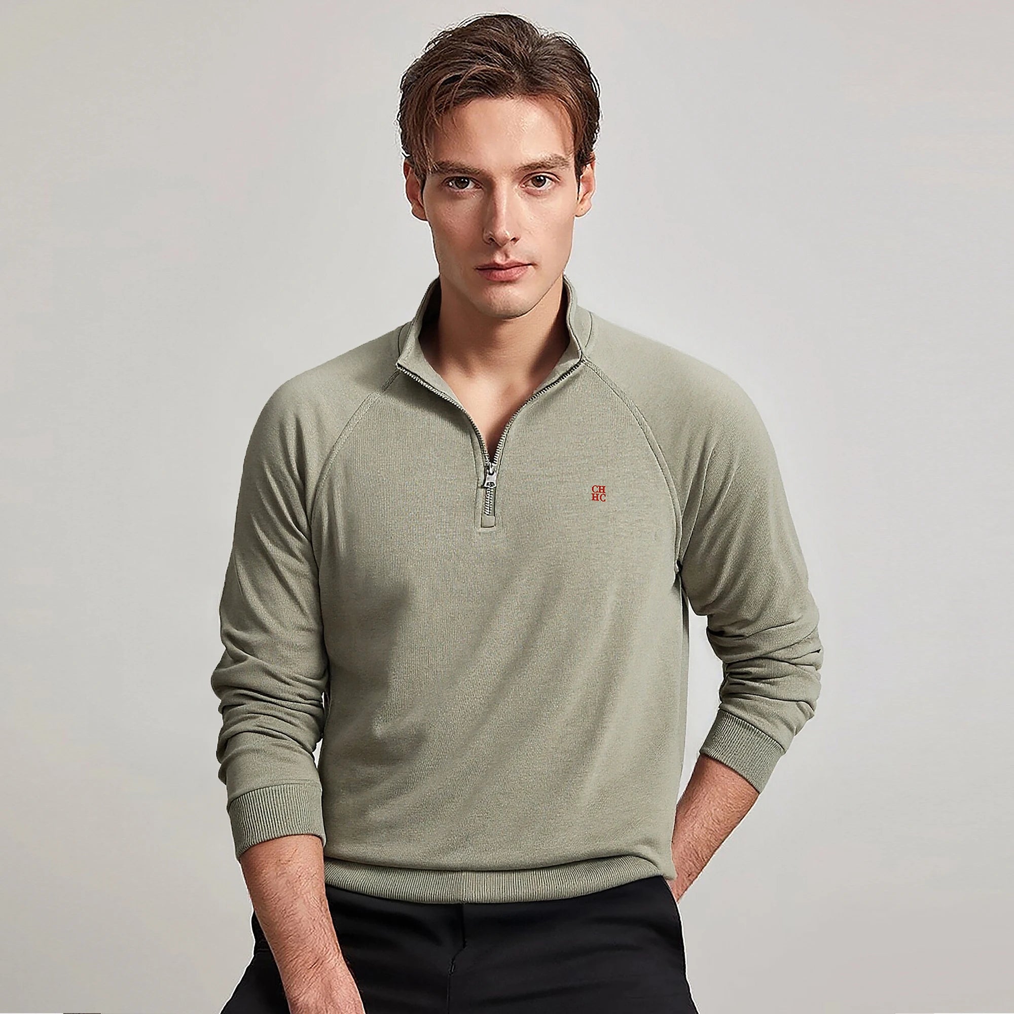 Long Sleeve Collar Sweatshirt