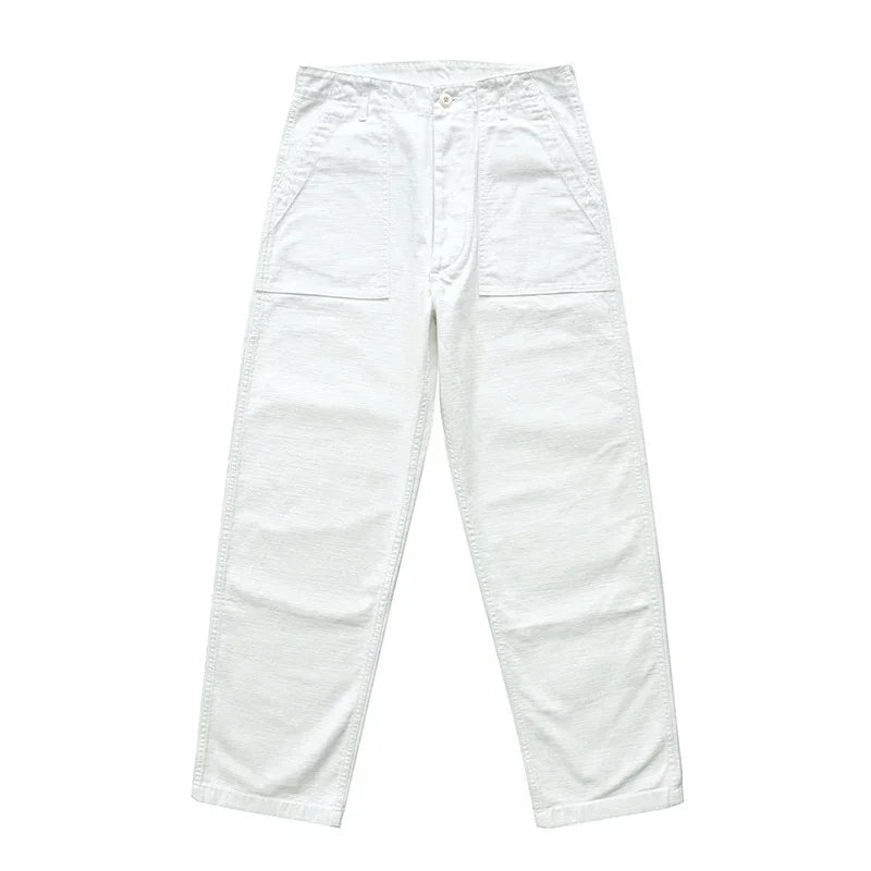 Olive Sateen Utility Pants