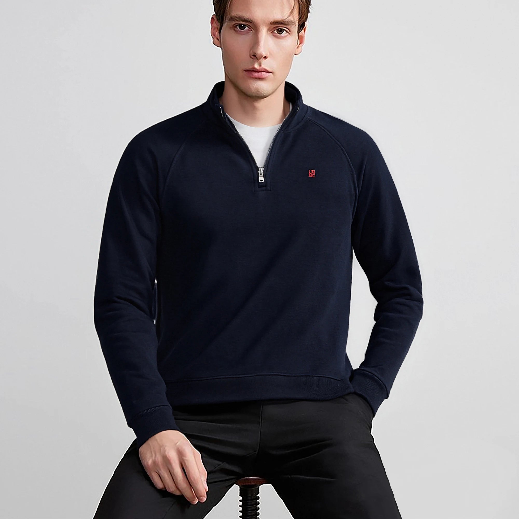 Long Sleeve Collar Sweatshirt