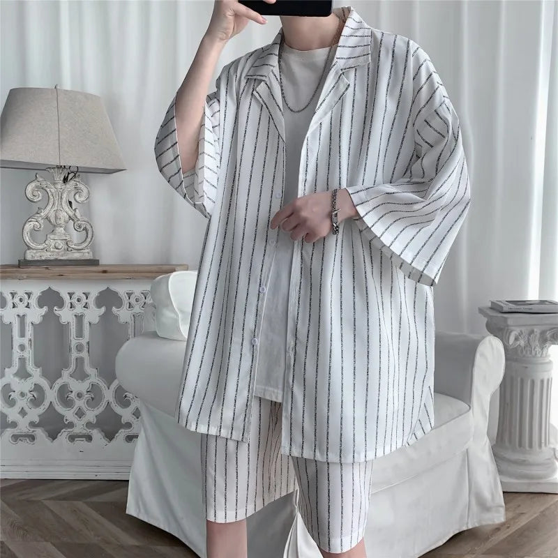 Printed Shirt And Shorts Set