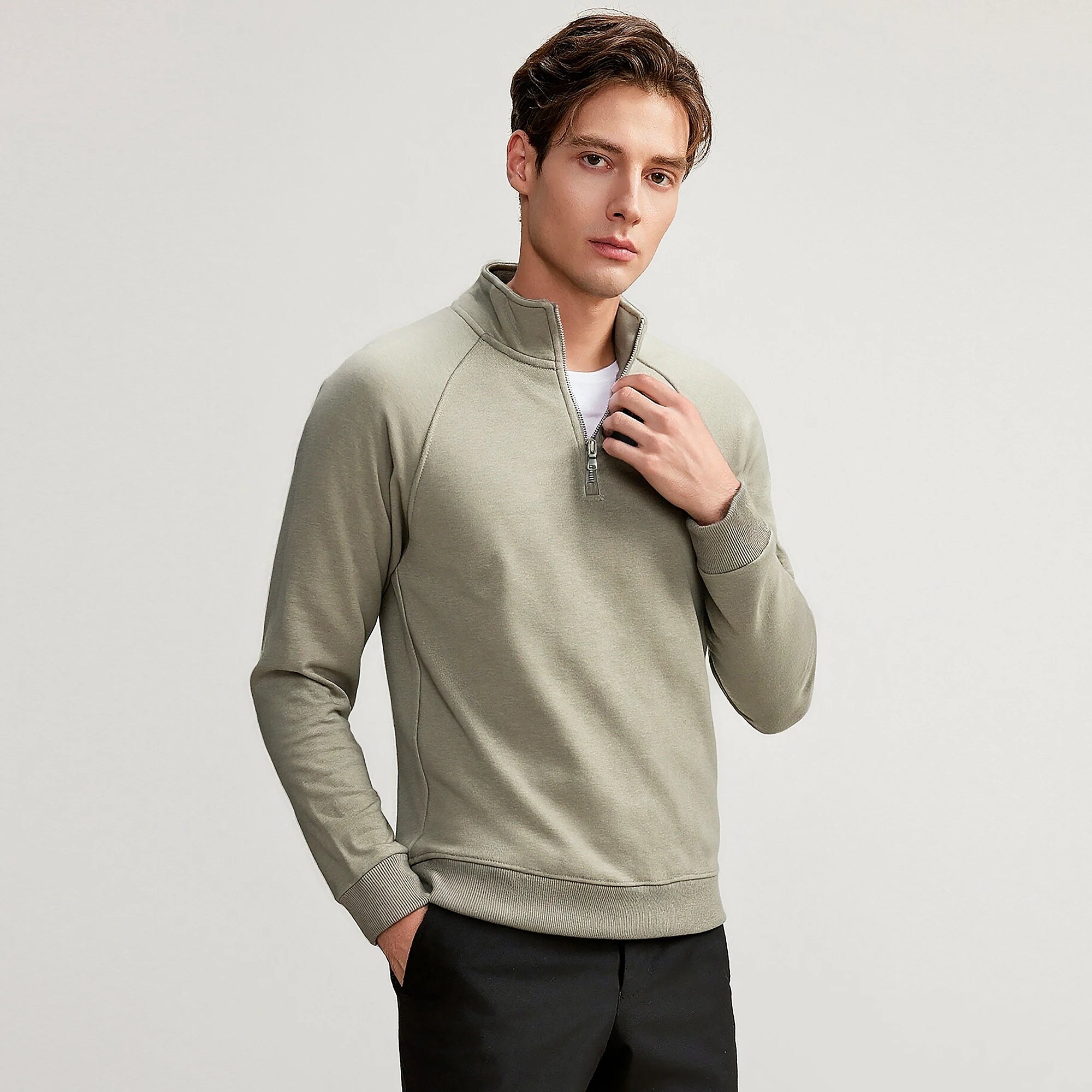 Long Sleeve Collar Sweatshirt