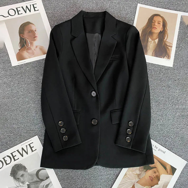 Long Sleeve Single Button Blazer