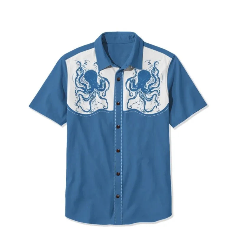 Printed Lapel Shirt