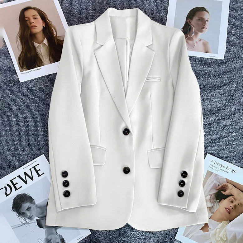 Long Sleeve Single Button Blazer